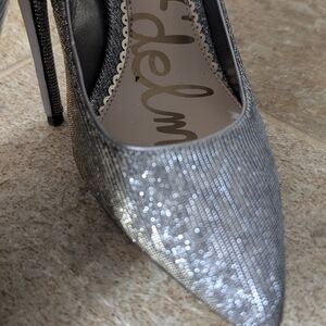 SAM EDELMAN METALLIC TEXTURE ANIMALS PRINT ACCENTS PUMS SZ 6.5